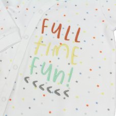 M15933: Baby "Full Time Fun" Cotton Sleepsuit (NB-3 Months)